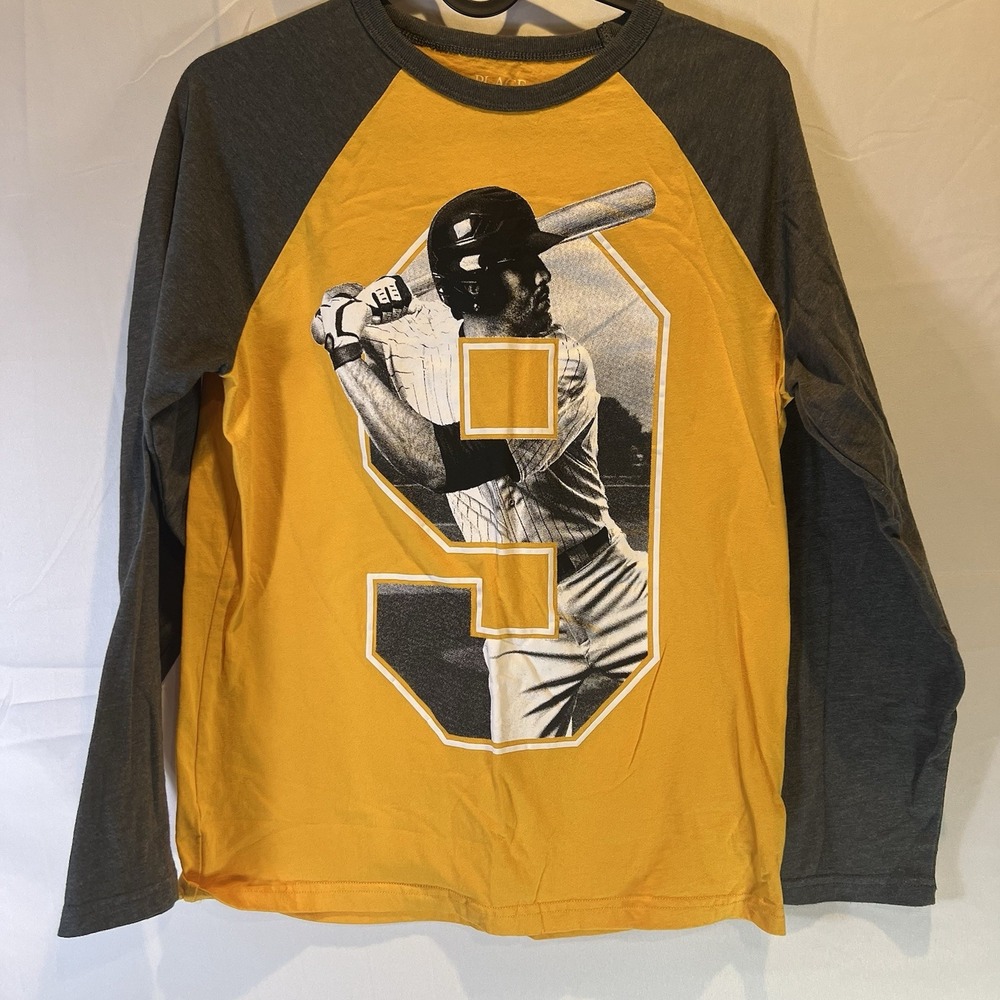The Childrens Place Boys XL 14 Yellow Long Sleeve Shirt T Shirt Badeball Tee #9